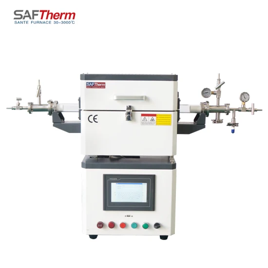 1200c 이중 가열 구역 석영 관로 관형로 실험실 회전 세라믹 튜브